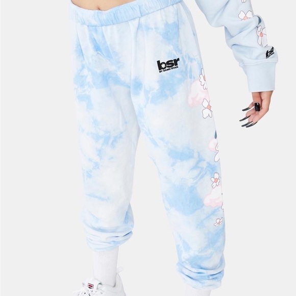Blue Floral Joggers - Picture 4 of 12